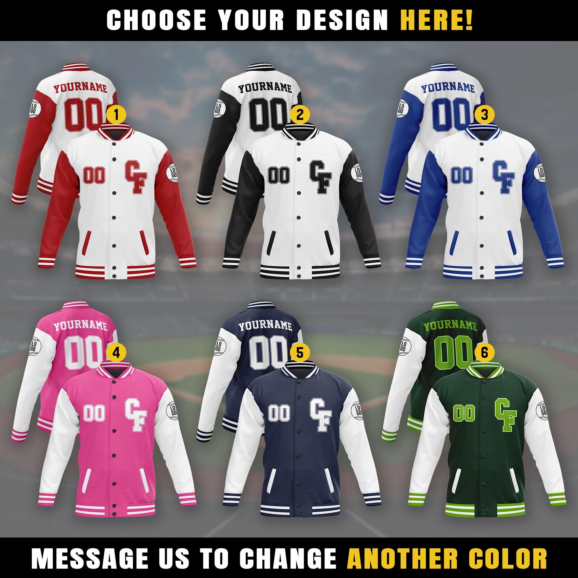 Personalised Awdis Varsity Jacket | Custom Text Names | Baseball Style With Contrast Sleeves | Just Hoods JH043