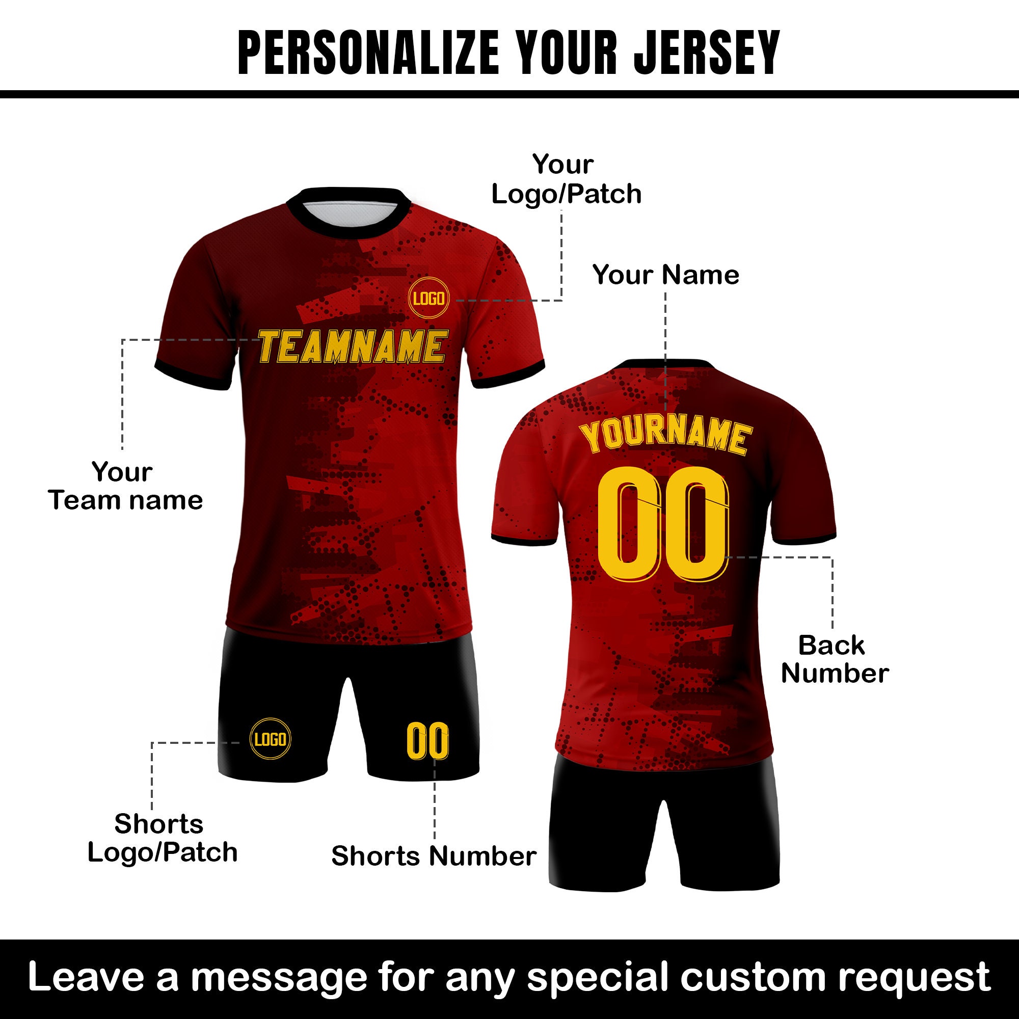 Maillot De Football Américain Personnalisable Adultes Et Enfants Nom,  Numéro, Logo Multi-Tailles Et Couleurs