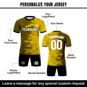 Maillot De Football Personnalisable Homme/femme - Tissu Respirant - Avec Nom D'équipe Et Numéro Imprimé Ou Cousu