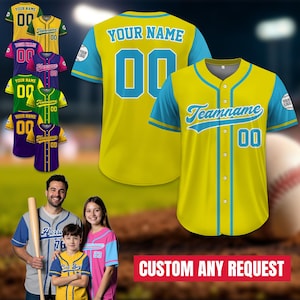 Personalized Team Uniforms Baseball Jersey for Men Women Youth Kid, Custom Team Name Number Baseball Jersey, Team Fan Jersey, Birthday Gift