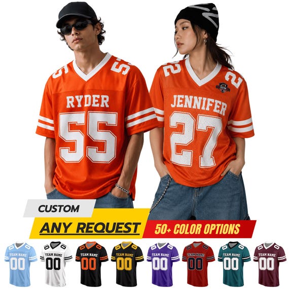 Custom Name Number Logo Football Team Jersey, Personalized Men Women Youth Kid American Football Jersey Shirt Game Day