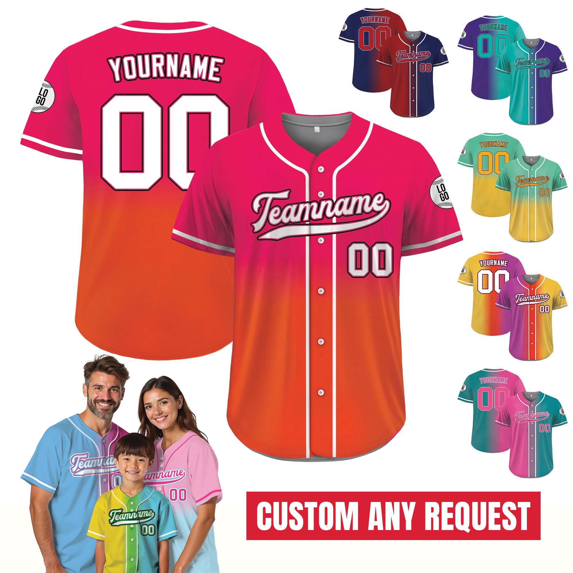 Custom Baseball Jersey with Team Name Number, Personalized Jersey Printed Shirt for Men Women Youth Preschool, Gifts for Baseball Fans Cheer
