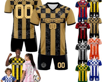 Custom Team Soccer Jersey for Boy Girl Adult Team Uniform, Personalized Jersey with Team Name Number Logo Custom Boy Soccer Jersey Gift