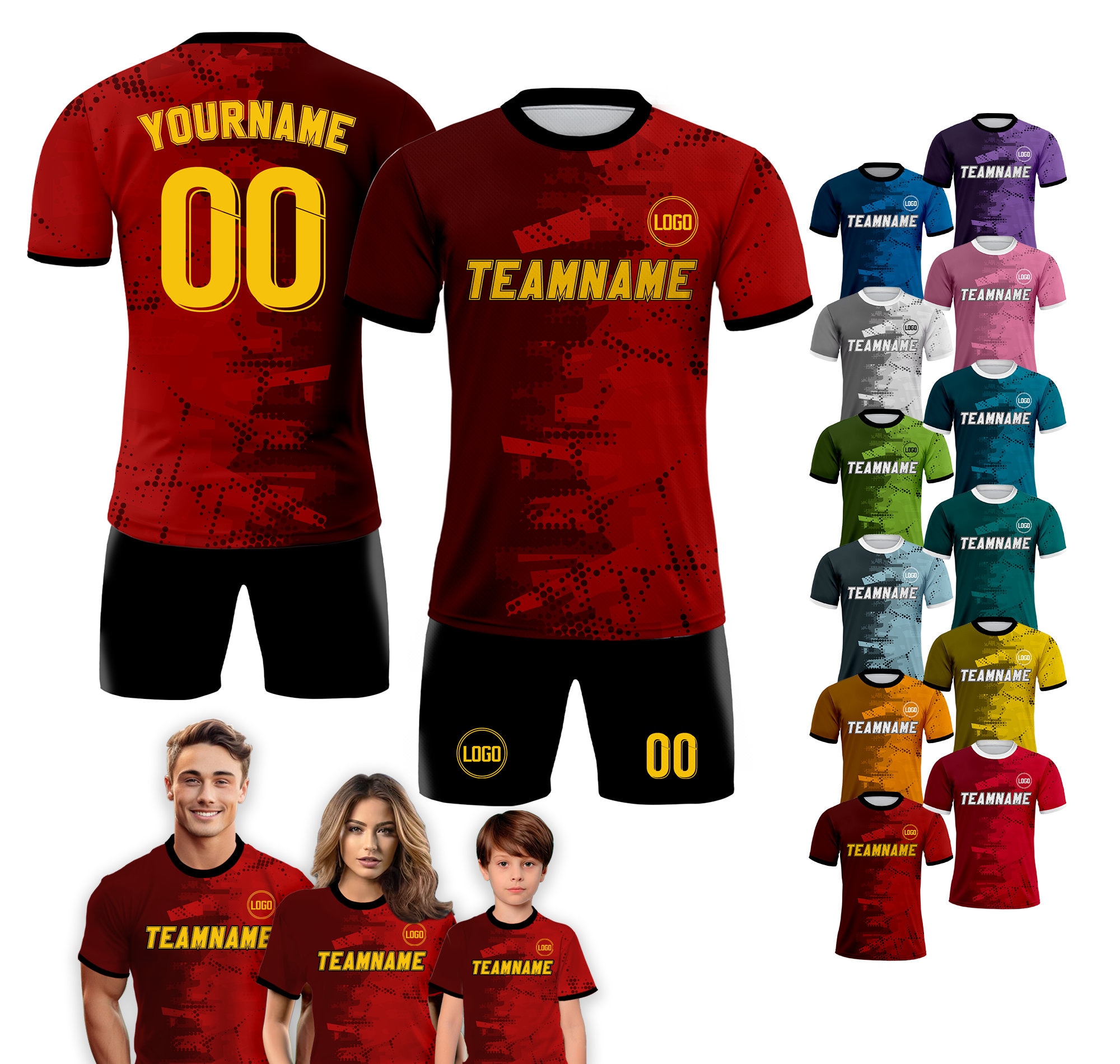 Maillot Flag Football Barnett FJ 1 - Rouge