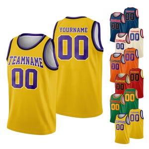 Benutzerdefinierte Basketball Jersey für Erwachsene Jugend Kind, personalisierte Team Name Nummer Basketball Outfit, Baby Jersey für Basketball-Fans
