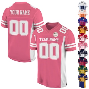 Personalisiertes Team Name und Nummer Fußball Trikot-Shirt für Erwachsene Jugend Vorschule, benutzerdefinierte Fußballmannschaft Trikot druckt in vielen Farben und Größen