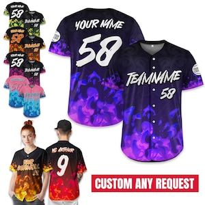 Personalized Jersey For Kid Youth Adult Custom Baseball Team Uniform with Name baseball jersey gift Couple Jersey for Baseball Fans Lovers