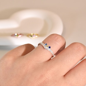Dainty Birthstone Ring, Mother&#39;s Ring, Family Birthstone Ring, Birthstone Rings for Women,Personalized Birthstone Jewelry,Mother&#39;s day gift