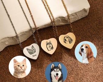 Urn Necklace for Pet Ashes, Heart Urn Pet Loss, Personalized Cremation Jewelry, Urn for Pet Loss Gift, Pet Ash Holder, Pet Memorial Jewelry