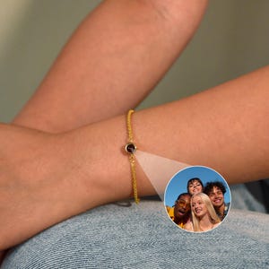 Personalized Photo Bracelet, Photo Projection Bracelet, Memorial Gifts for Loved Ones, Picture Inside Bracelet, Birthday Gift for Mom