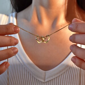 Multiple Name Necklace, Custom Family Necklace, Heart Necklace, Two Name Necklace, Friendship Necklace, Birthday Gifts, Gift for Her