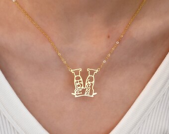 Collar personalizado con el nombre de tu perro, Collar para perro, Collar para mascota, Nombre personalizado en oro, Joyería para mascotas, Regalo conmemorativo para amantes de los perros, Regalo para ella