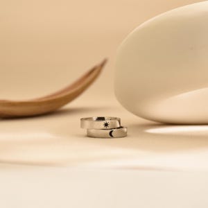 Anelli di coppia vintage, anello di coppia sole e luna, anello di coppia abbinato, anello di coppia gotico, anello per amanti dell&#39;anniversario, set di anelli di coppia
