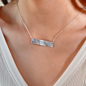 Collar con huella dactilar, collar con huella dactilar, collar con firma, collar con escritura a mano, collar con huella dactilar, regalo conmemorativo, regalo para mamá