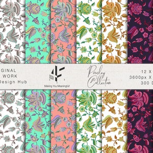 Traditional Paisley Seamless Pattern Design For Bandana, Wallpaper, and clothing fashion.