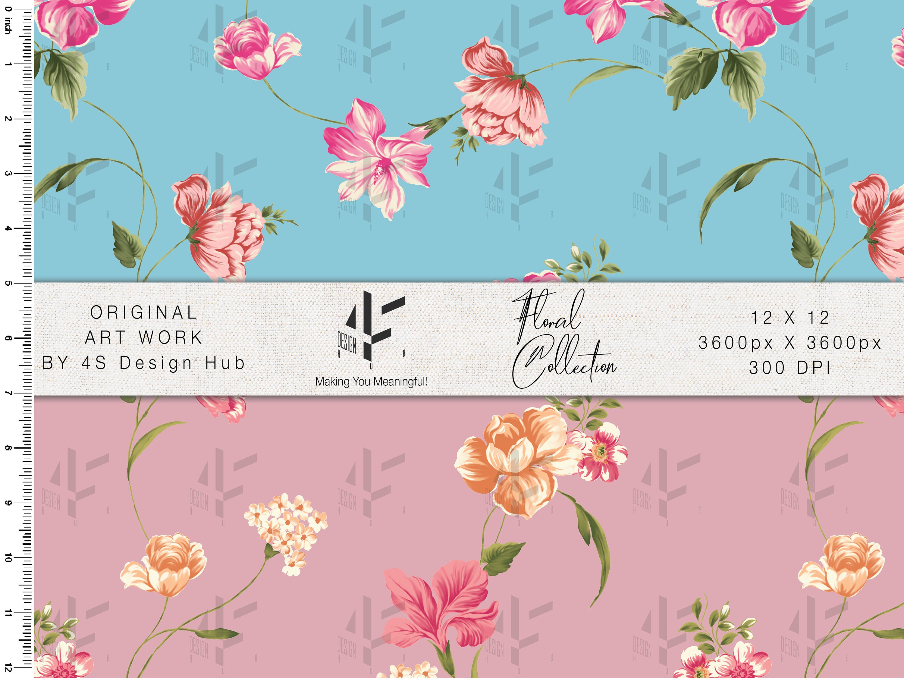 Spring Flowers Seamless Pattern Scrapbooking Paper Stock Vector (Royalty  Free) 1308149506