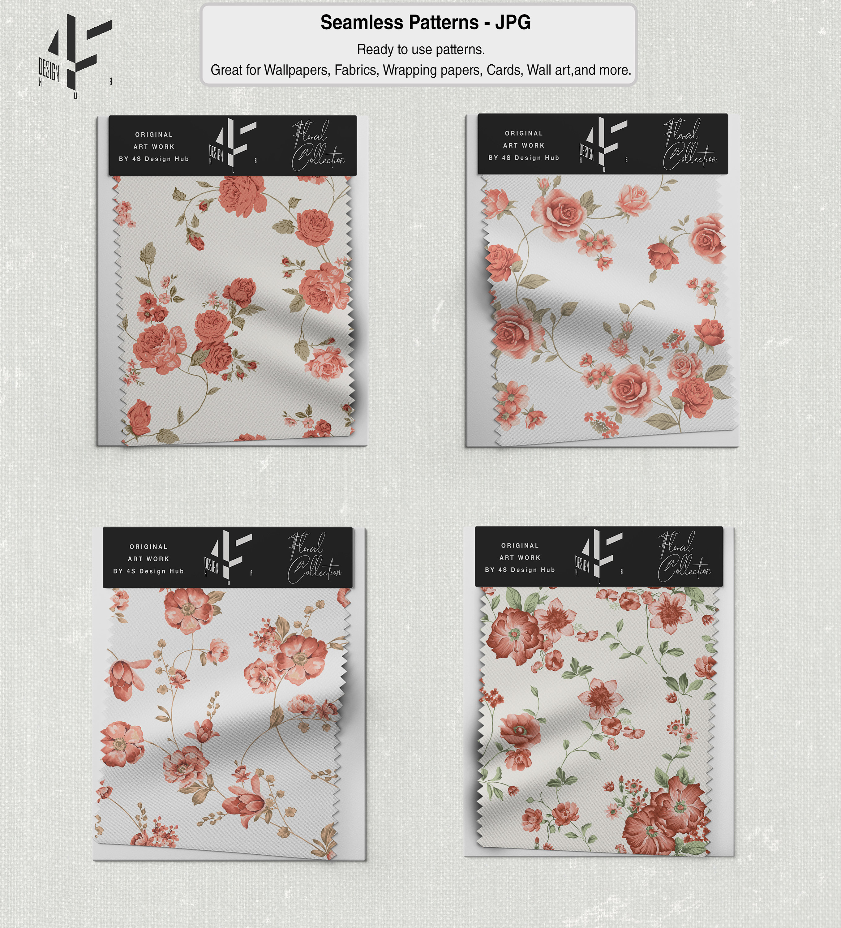 Spring Flowers Seamless Pattern Scrapbooking Paper Stock Vector (Royalty  Free) 1308149506