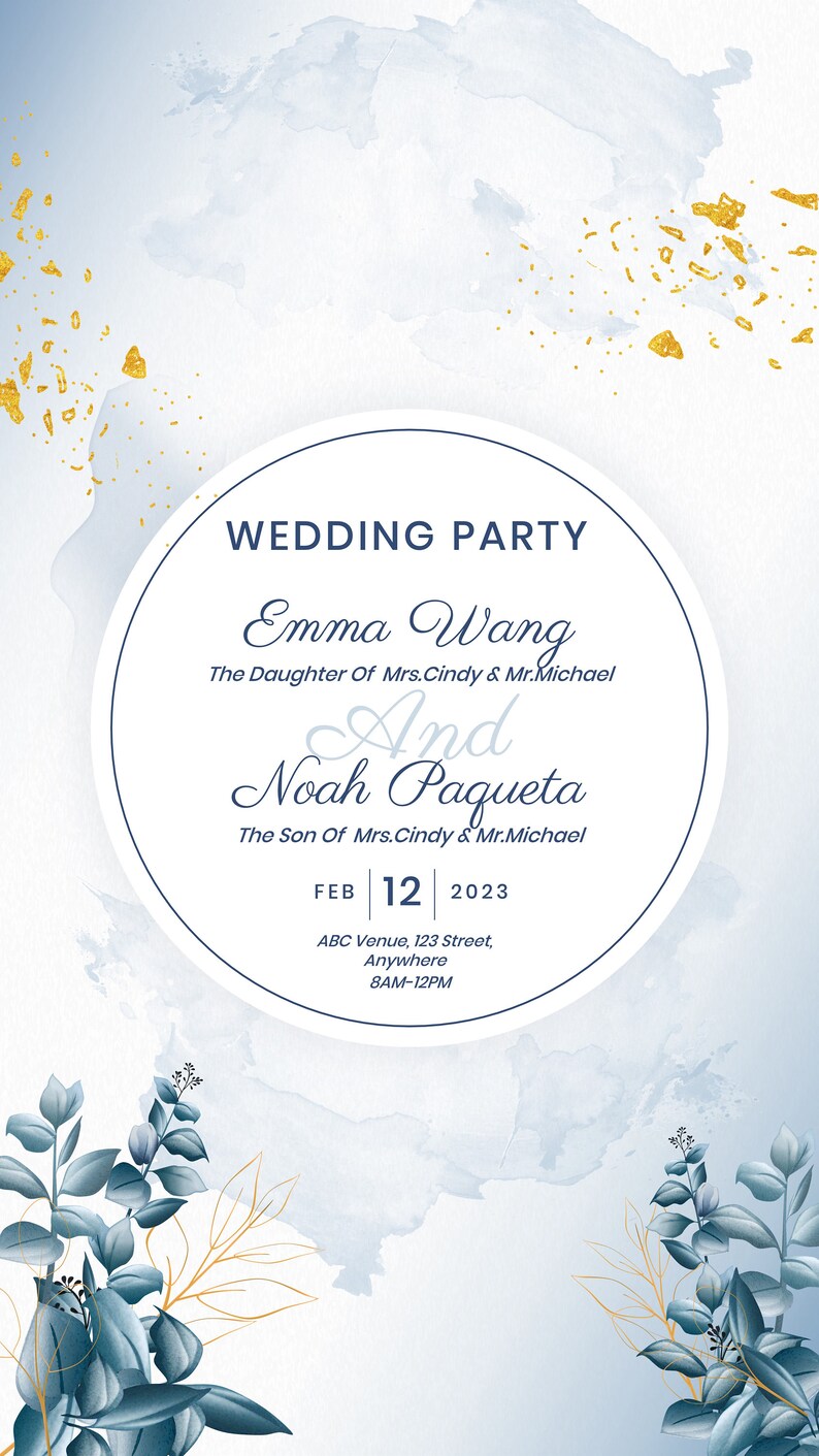 Wedding Invitation Video, Save the Date Animation, Digital Invitation
