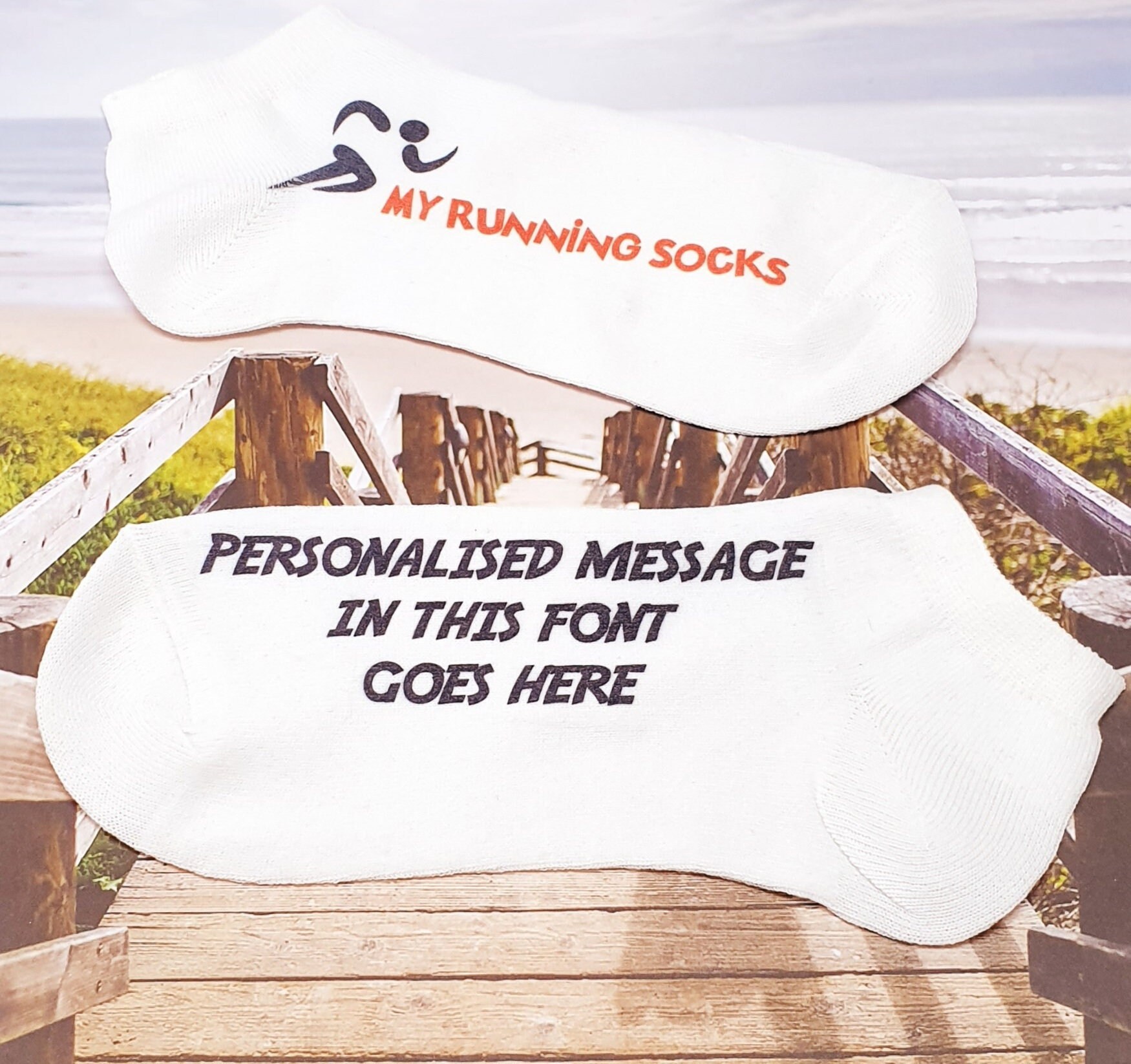 Personalised running best sale socks