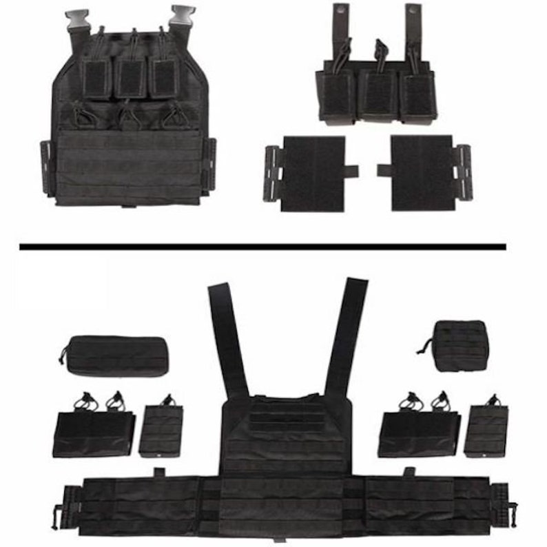 Tactical Bulletproof Vest Plate Carrier W/ AR500 Level 3 Etsy