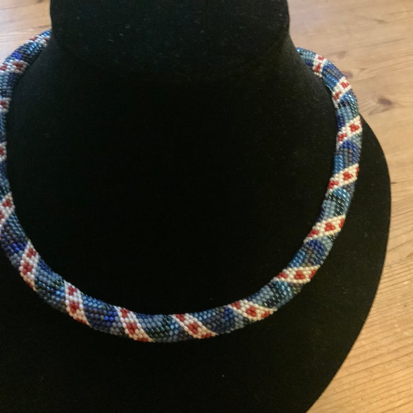 Schlauchkette Fädelkette Peyote Stitch Handarbeit Geschenk