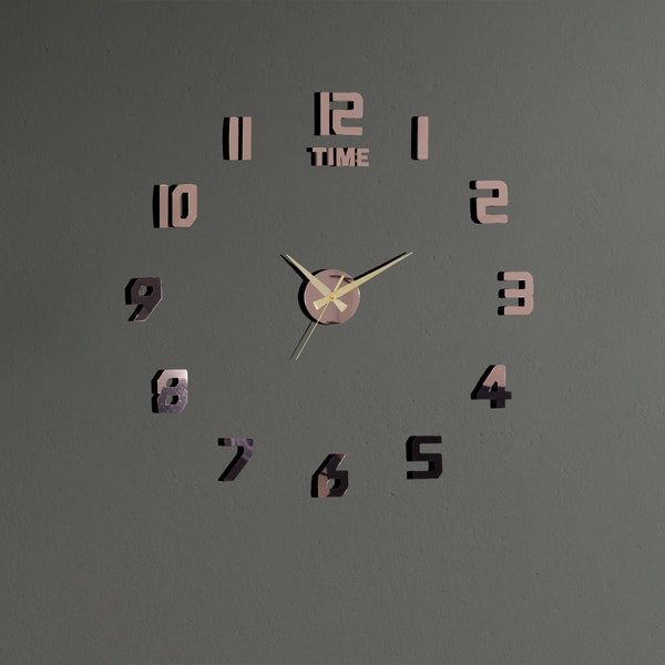 Clock Wall Decal Etsy