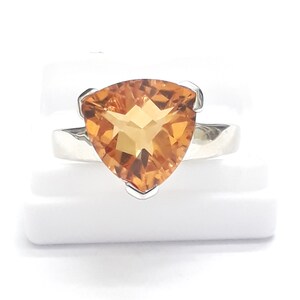AAA+Quality Natural Citrine Ring 5.50 Carat, 925 Sterling Silver, Handmade Ring For Men And Women