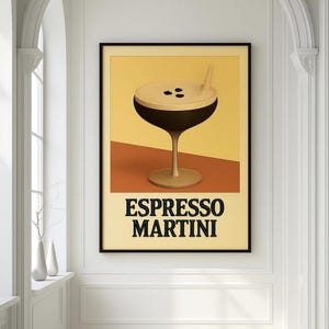 Espresso Martini Cocktail Poster – Elegant Digital Print