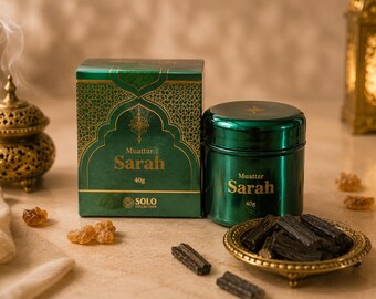 Muattar Sarah Bukhoor Frankincense 40g | Solo Collection | Dubai Incense | Arabian Incense Fragrance | Bakhoor