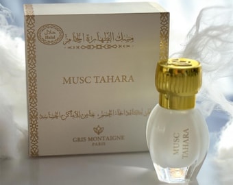 Musc Tahara 12 ml – Musk Body Fragrance, Fresh, Intimate Care Fragrance, Alcohol-Free, Gris Montaigne Paris, مسك الطهارة Misk, Dubai Misk