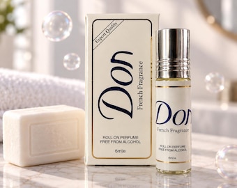 DON French Fragrance Perfume Oil 6 ml | Roll-On | Freshly Showered & Clean | Alcohol-Free | Unisex | Clean Scent | Halal Perfume | Muattar