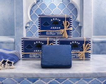 Nila Sahrawi Indigo Soap | Natural Blue Indigo | Nila Nil Powder | Blue Nila Powder | Moroccan Skincare | 75g Soap ASSIF