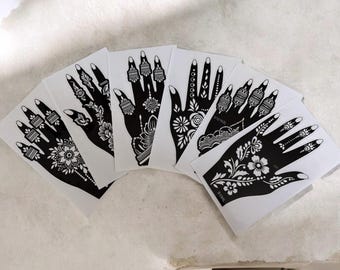 Henna stencil | Henna sticker | Henna tattoo | Henna sticker Mehendi | Self-adhesive henna | Stencil | Kina