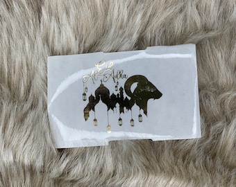 Eid Mubarak candle stickers, Eid al-Adha, Eid decoration, Sugar Feast gift, Bayram Mubarak, Islamic stickers