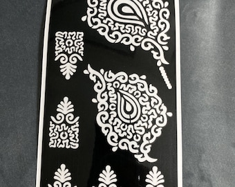 Henna stickers, Mehendi stickers, hennatttoos, henna stencils, DIY henna