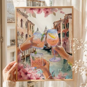 ホームバーカートプリント、イルドルチェファーニエンテ、アマルフィ海岸イタリアアルコールバーカートウォールアート、アペロールカクテルプリント可能乾杯チンチンサルーテ