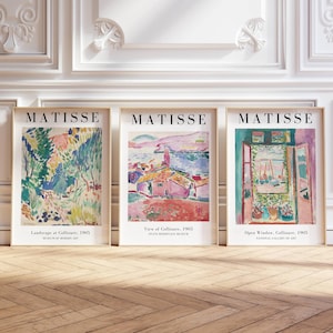 Matisse Print Set of 3, Matisse Print, Abstract Wall Art, Mid Century Modern wall art, Printable Wall Art, Gallery Wall set, Set of 3 prints