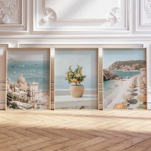 Italian Wall Art, Italian Poster, Italian Prints, Amalfi Coast Photography, Lemon Orange Tree Print, Amalfi Coast Digital Wall Art 3 Set