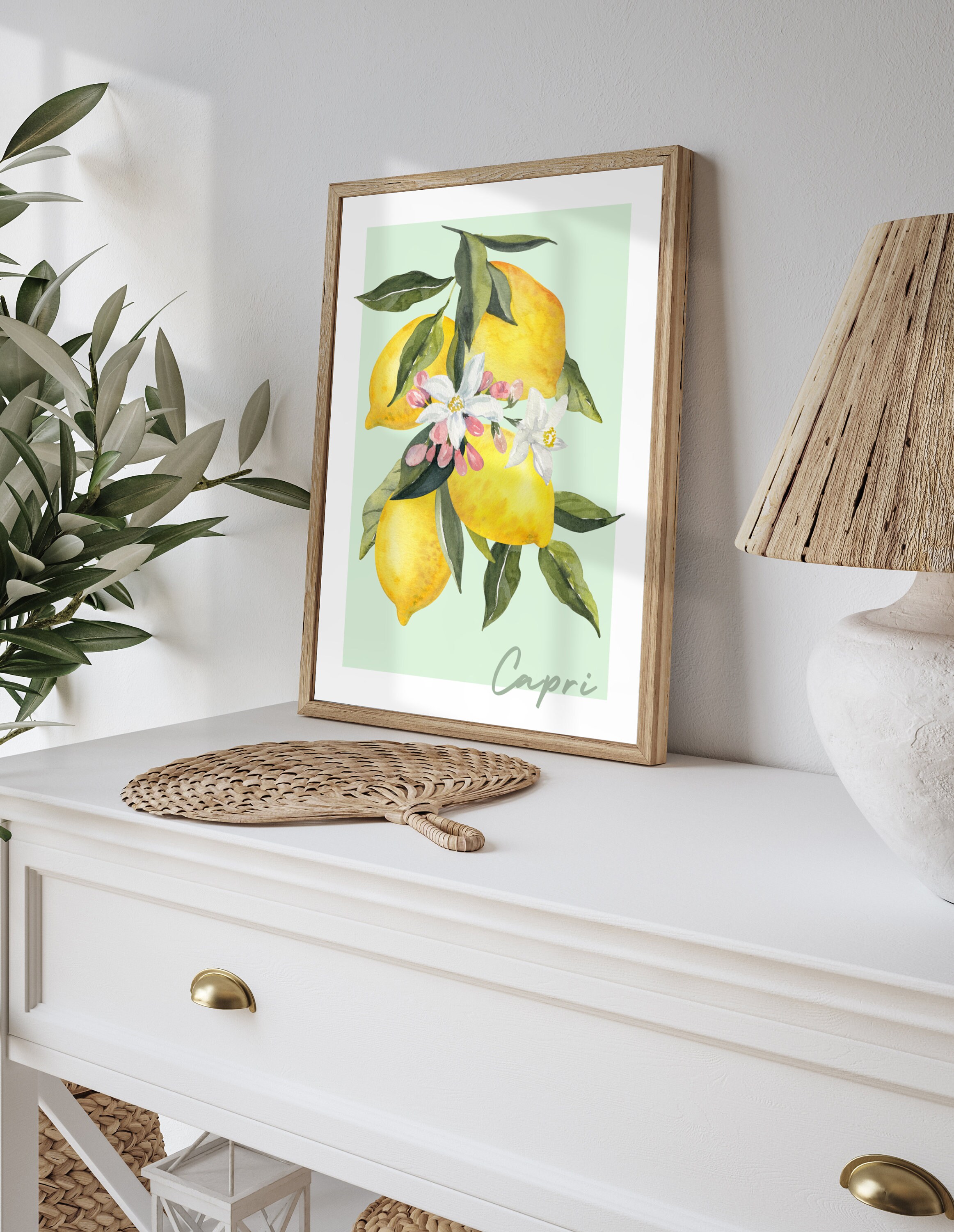 Lemon Print Wall Art Printable Wall Art Cottagecore Decor Etsy
