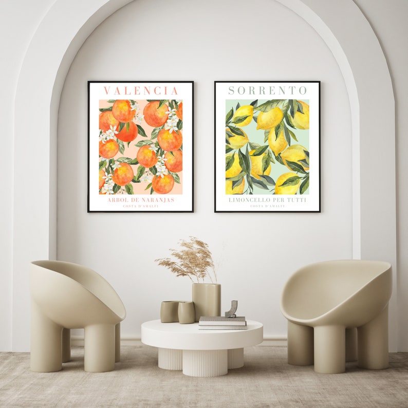 Lemon Print Wall Art Printable Wall Art Cottagecore Decor Etsy