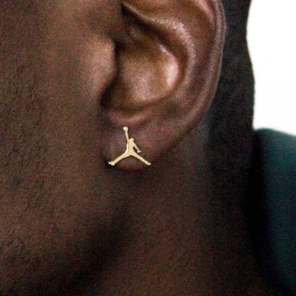 Single earring Michael Jordan. Unique quirky earrings. Basketball gift. Male, female kpop earrings. Stocking stuffer.