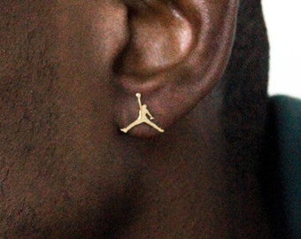 Michael Jordan sports earrings. NBA youngboy. MJ athlete gifts. basketball coach, college students gift. Silver stud earrings