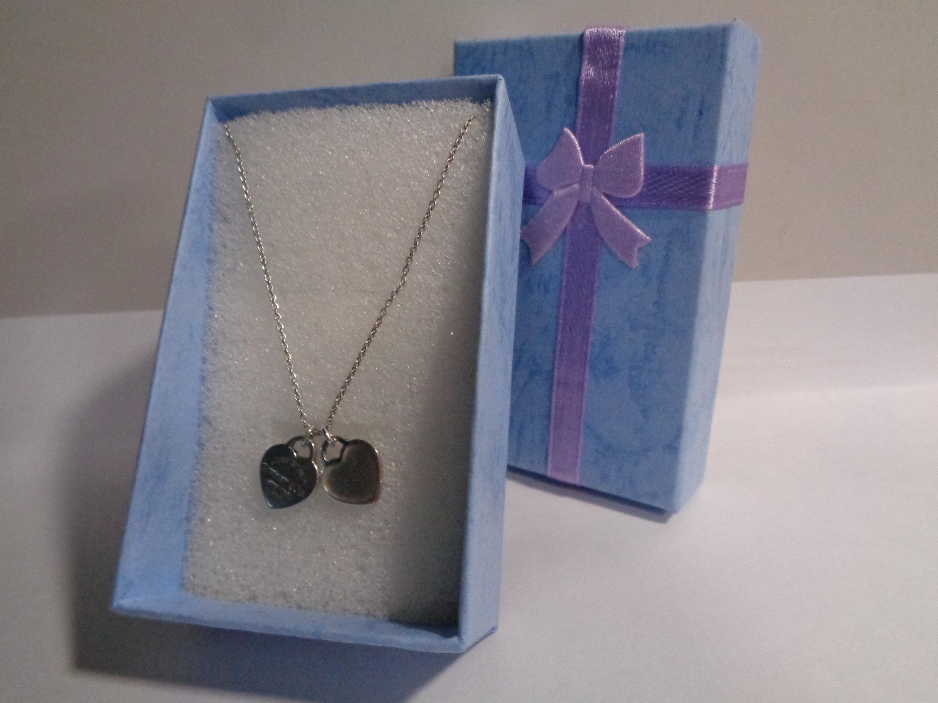 Return to Tiffany & Co .925 Sterling Silver Mini Double Heart-tag