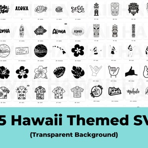 Hawaii SVG Bundle | Aloha svg | Shaka svg | Hula svg | Tiki svg | Hawaiian Shirts svg | Digital Download