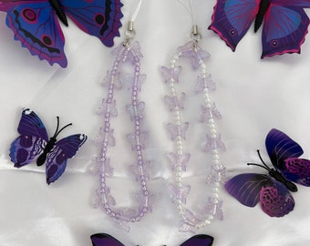 Butterflies Phone Charm Collection|Phone Accessory|Handmade|Purple Colours