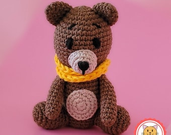 Gehaakt pdf-patroon Bobo de Beer: eenvoudig amigurumi-speelgoed