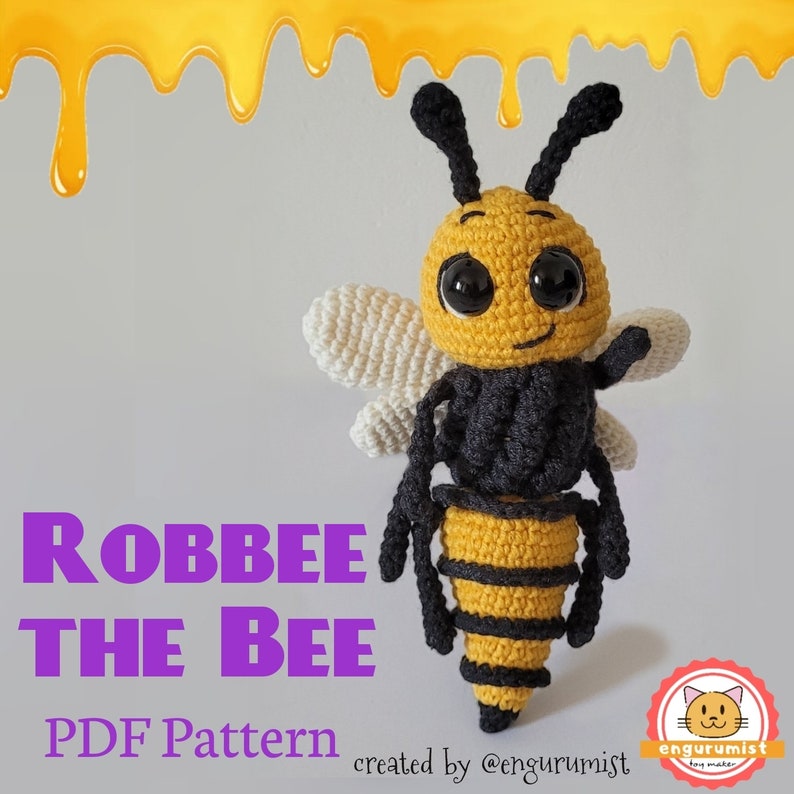 Robbee the Bee Amigurumi PDF Pattern, DIY Crochet Toy - Etsy