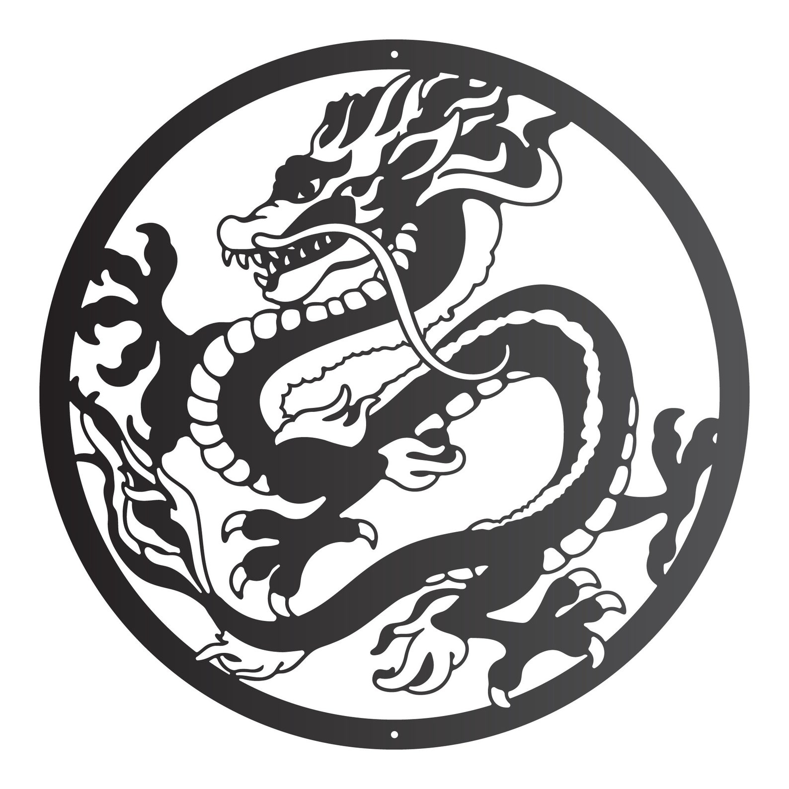 Metal Dragon Wall Art, Mythical Dragon Home Décor, Asian Dragon Wall