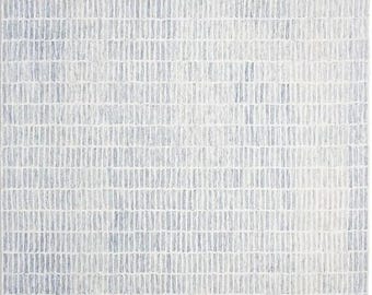 Handwoven Neutral Modern Area Rug, Beige Grey Scandinavian Style Carpet
