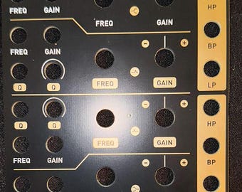 Mutable Instruments Shelves Faceplate 2015 Version - Black & Gold
